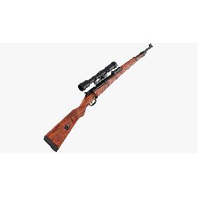 Mauser Kar98k Bolt Action Rifle with Scope 3D model